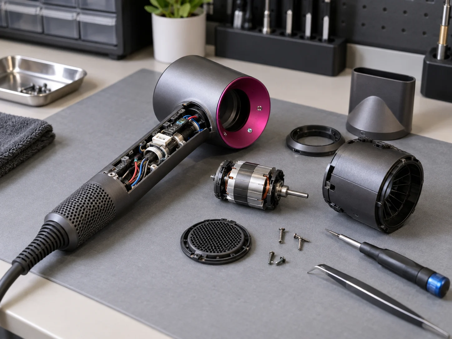 Замена двигателя фена Dyson