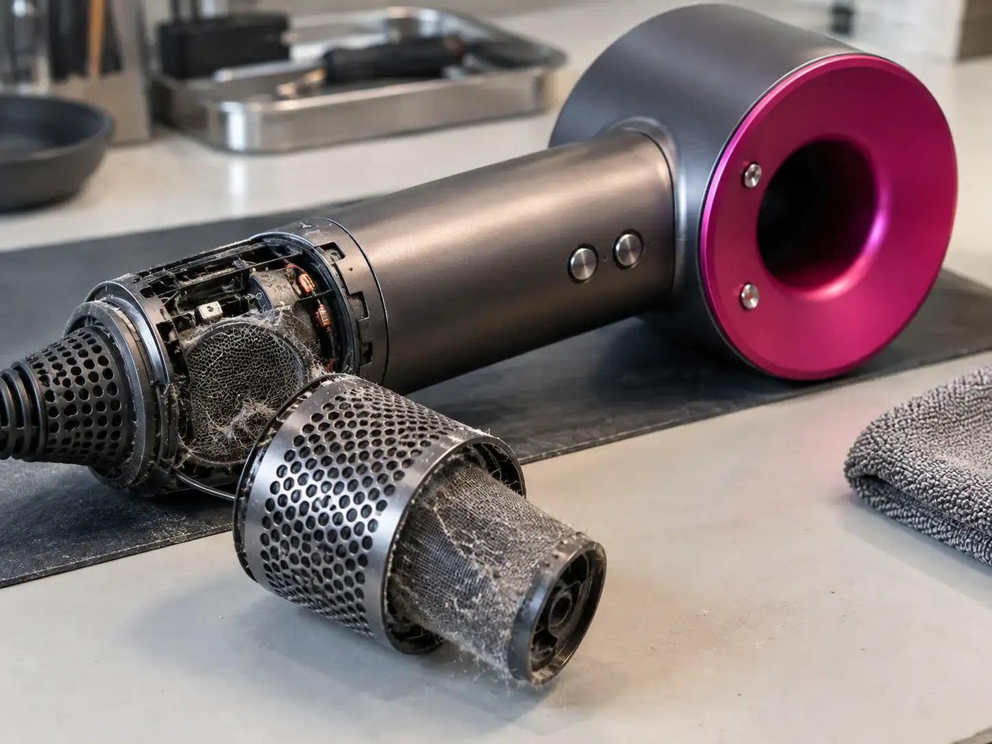Фен Dyson перегревается