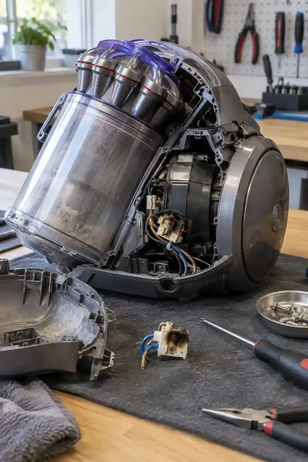 Контакты пылесоса Dyson повреждены